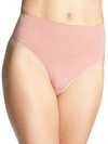 Yummie Seamlessly Shaped Thong In Ash Rose