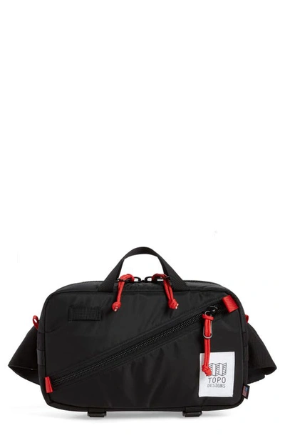 Topo Designs Quick Pack Belt Bag In Black/black