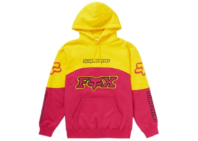 Pre-owned Supreme  Fox Racing Hooded Sweatshirt Pink
