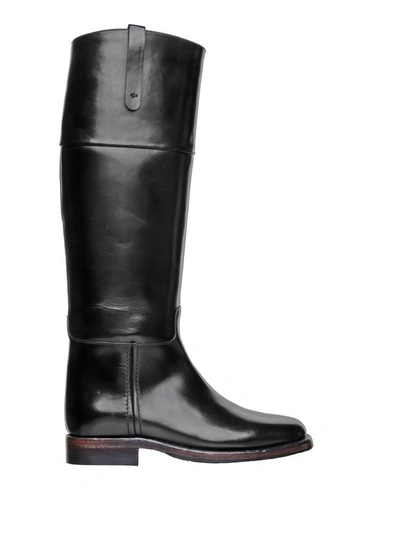 Silvano Sassetti Leather Boots In Black