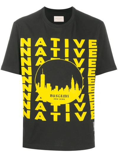 Buscemi Graphic-print Crew Neck T-shirt In Black