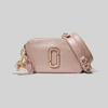 Marc Jacobs Softshot Pearlized Leather Crossbody In Pearl Blush
