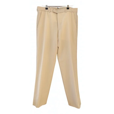 Pre-owned Gucci Beige Wool Trousers