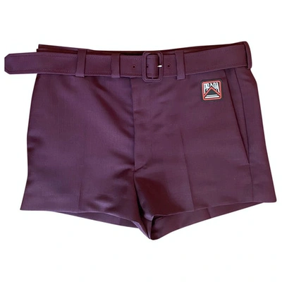 Pre-owned Prada Burgundy Shorts