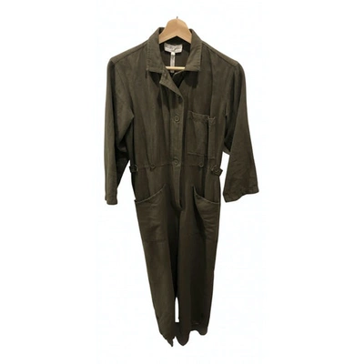 Pre-owned Apiece Apart Linen Jumpsuit In Green