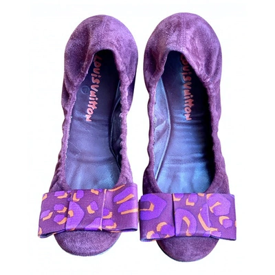 Pre-owned Louis Vuitton Ballet Flats In Purple