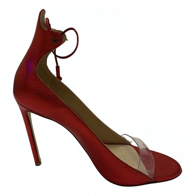 Pre-owned Francesco Russo Leather Heels In Red