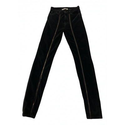 Pre-owned Circus Hotel Blue Velvet Trousers