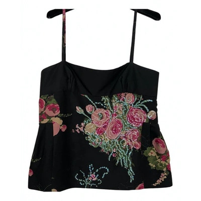 Pre-owned Kenzo Silk Camisole In Black