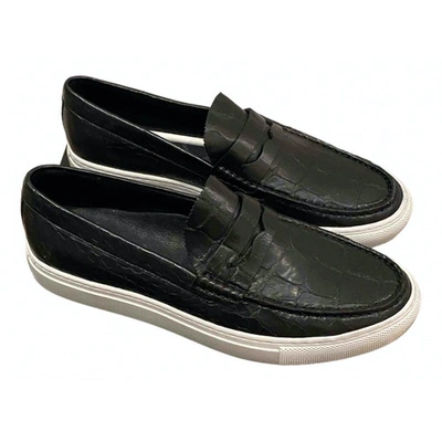Pre-owned Ash Leather Low Trainers In Black