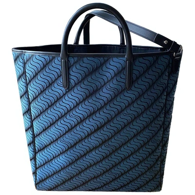 Pre-owned Smythson Blue Leather Handbag