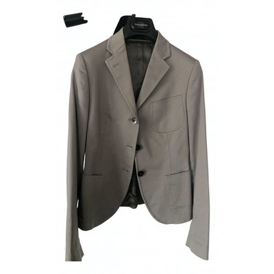 Pre-owned Tagliatore Grey Cotton Jacket