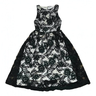 Pre-owned Alice And Olivia Lace Mid-length Dress In Black