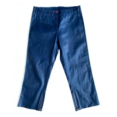 Pre-owned Stouls Leather Short Pants In Blue