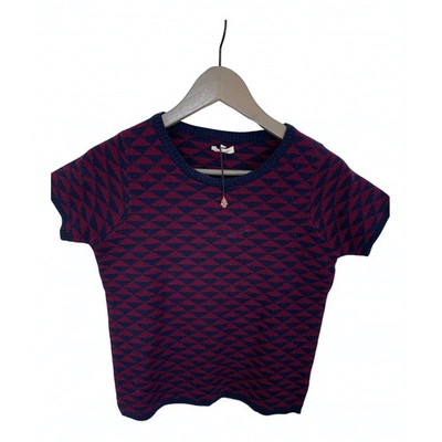 Pre-owned Manoush Burgundy Cotton Top