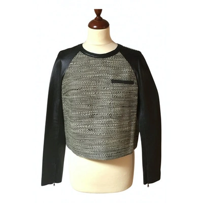 Pre-owned 3.1 Phillip Lim / フィリップ リム Leather Sweatshirt In Black