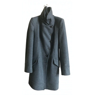 Pre-owned Pinko Wool Coat In Grey