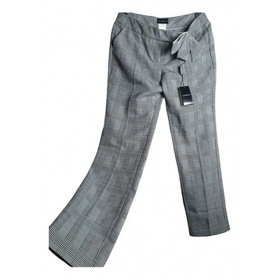 Pre-owned Emporio Armani Wool Straight Pants In Multicolour