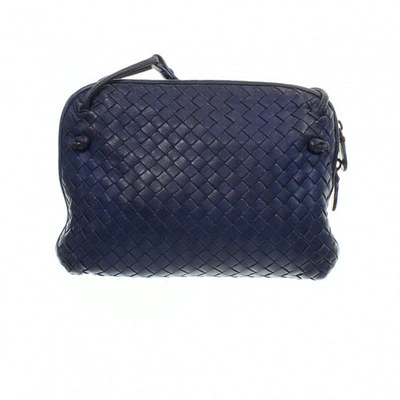 Pre-owned Bottega Veneta Navy Leather Handbag