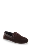 Ted Baker Seffel Faux Fur Lined Slipper In Dark Brown