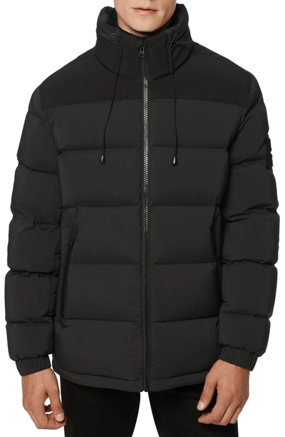 Andrew Marc Arcadia Water Resistant Quilted Down Coat In Black