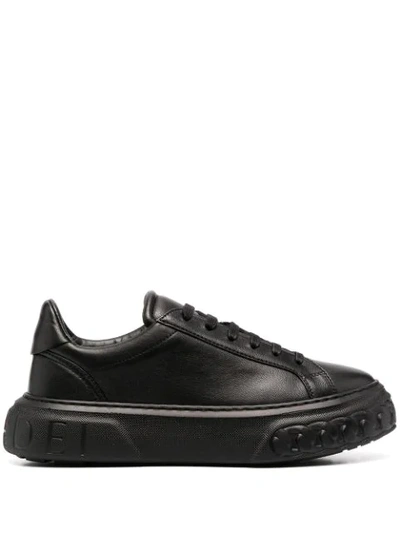 Casadei Off-road Sneakers In Black Leather