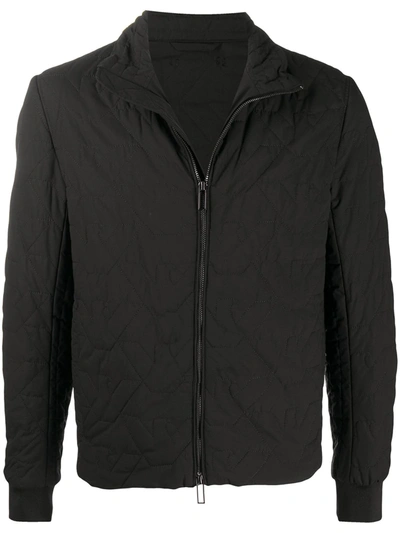 Emporio Armani Zip-up Padded Jacket In Black