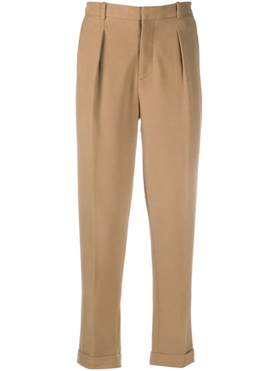 Circolo 1901 Cropped Tapered Trousers In Brown