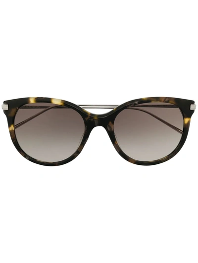Boucheron Tortoiseshell Round Cat-eye Sunglasses In Brown