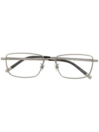 Montblanc Frameless Rectangular Glasses In Silver