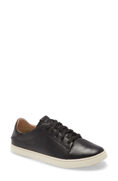 Olukai Pehuea Li 'ili Convertible Sneaker In Black/ Black Leather