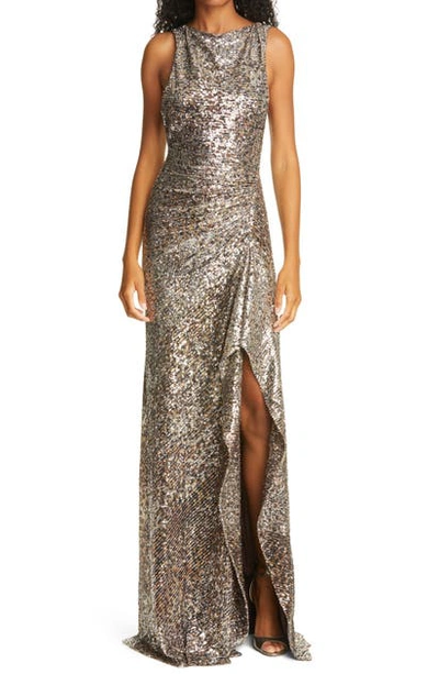 Simkhai Sutton Speckle Persian Cat Sequin Gown | ModeSens