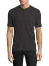 Rag & Bone Men's Classic Short Sleeve Henley In Black