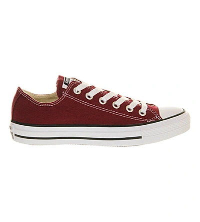 Converse All Star Low-top Canvas Trainers In Maroon Canvas