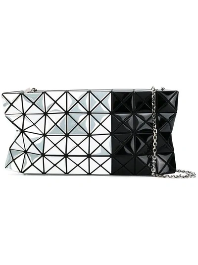 Bao Bao Issey Miyake Prism Two-tone Chain Clutch In White And Black