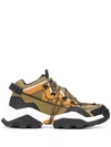 Kenzo Inka' Mid Khaki Basketball Sneakers In Brown