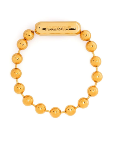 Ambush Logo Ball Chain Bracelet In Gold