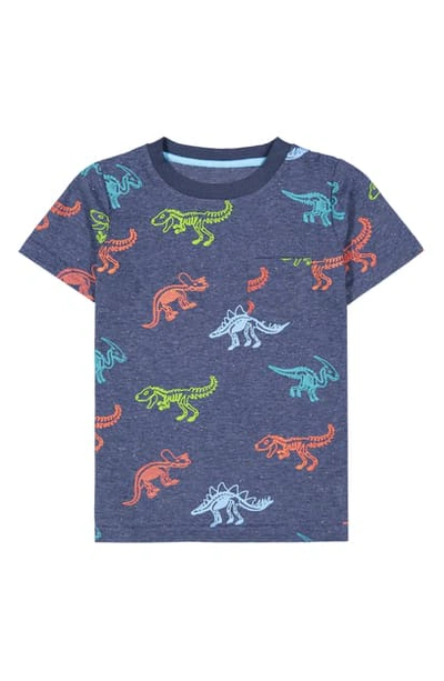 Andy & Evan Kids' Dino Print Pocket T-shirt In Multi