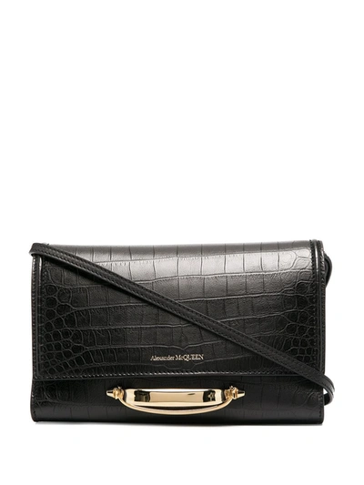 Alexander Mcqueen The Story Small Leather Shoulder Bag In Black