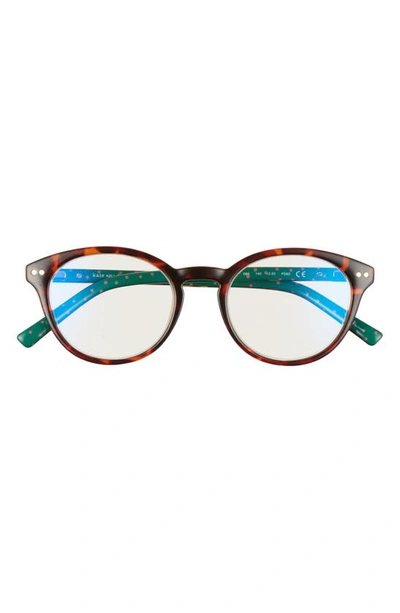 Kate Spade Kinslee 48mm Blue Light Blocking Reading Glasses In Dark Havana