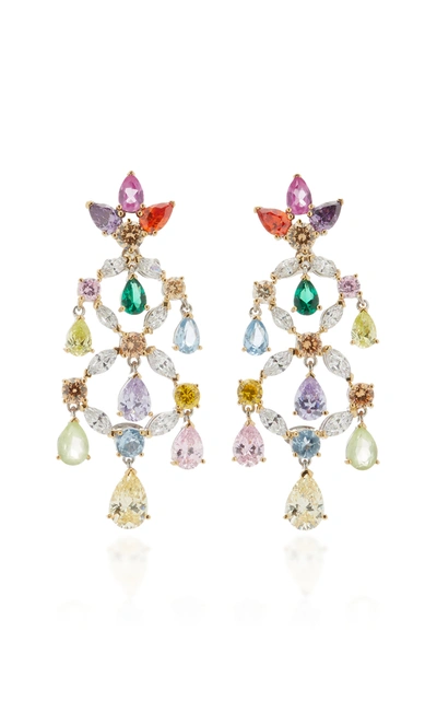 Anabela Chan Rainbow 18k Gold Multi-stone Earrings