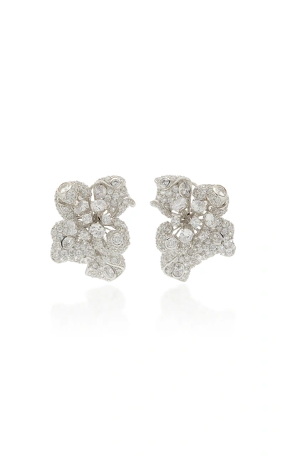 Anabela Chan Women's Bloomingdale 18k White Gold Diamond Earrings