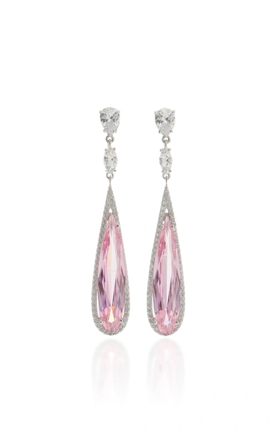 Anabela Chan Women's Shard 18k White Gold Vermeil Diamond; Sapphire Earrings In Pink