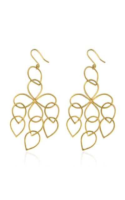 Lfrank Women's Pear Loop 18k Yellow Gold Earrings
