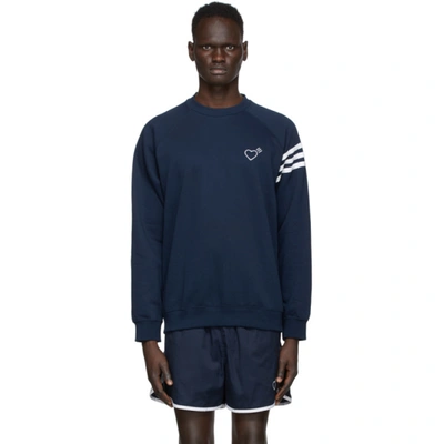 Adidas X Human Made Navy Human Made Edition Sweatshirt In Collegiate