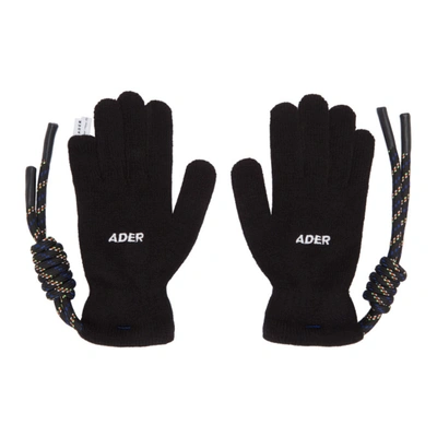 Ader Error Crumple Gloves In Black