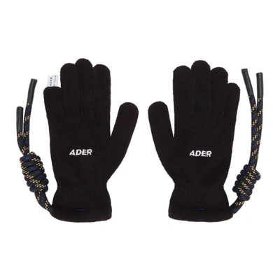 Ader Error Black Crumple Gloves