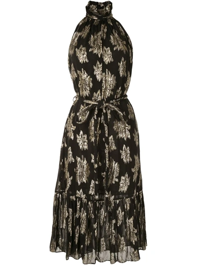 Iro Metallic Jacquard Dress In Black