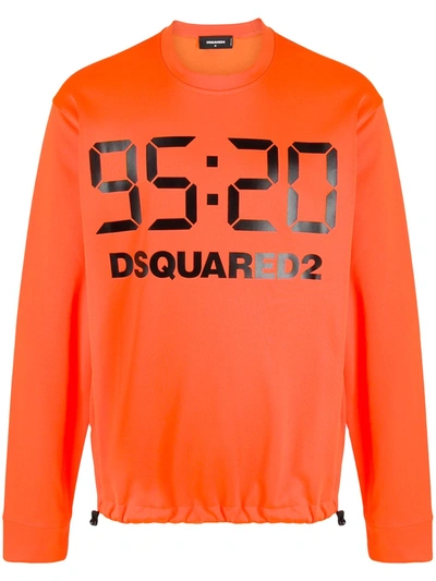 Dsquared2 Logo-print Sweatshirt In Orange