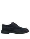 Grey Daniele Alessandrini Laced Shoes In Dark Blue
